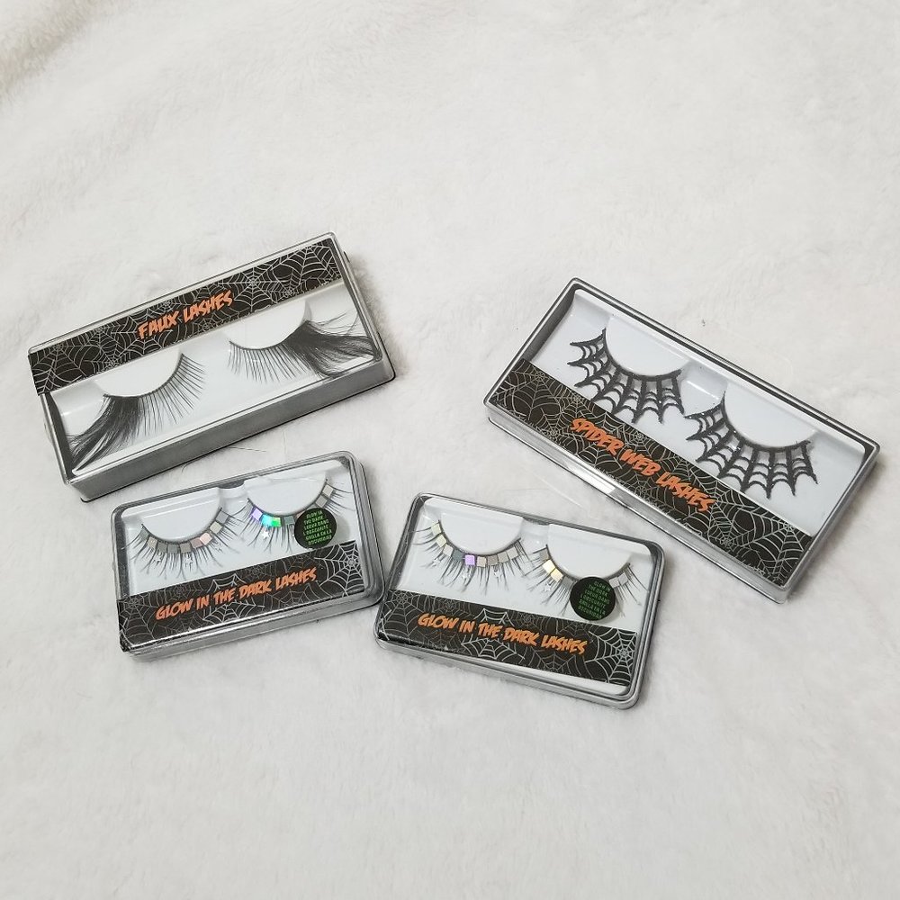 🎃 Halloween Eyelashes 4 Pair Bundle Lot Faux Lashes – New in Package 🕷